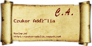 Czukor Adélia névjegykártya